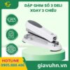 Dập ghim số 3 Deli xoay 3 chiều – Đột phá công nghệ bấm ghim thông minh